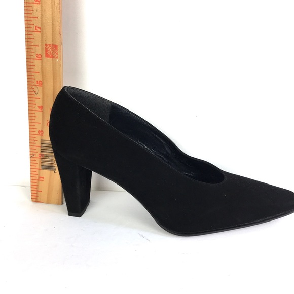 NEW Stuart Weitzman Black Suede Pumps Size 7.5 B - Picture 11 of 11
